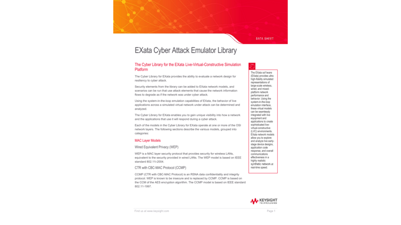 EXata Cyber Attack Emulator Library